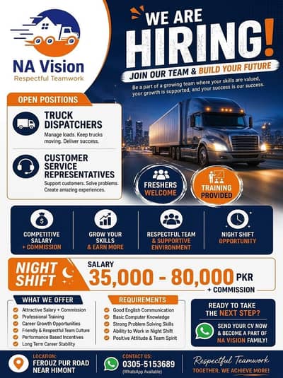 truck dispatchers and Sales agent