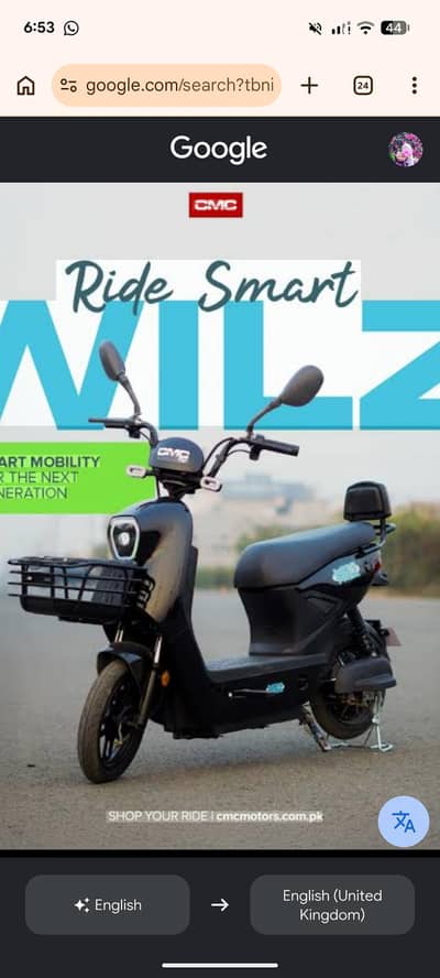 CMC ev electric scootie for sale