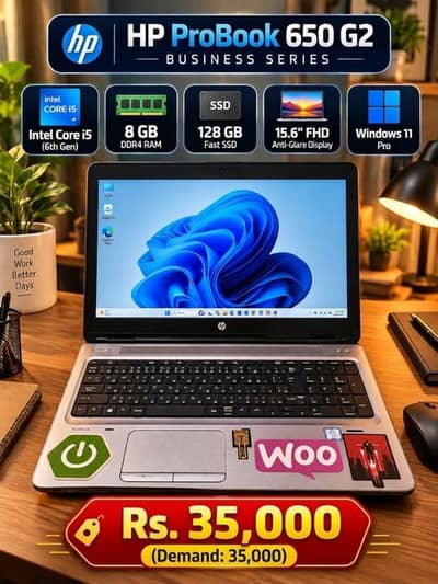HP ProBook 650 G2 Core i5 6th Gen, 8GB RAM, 128GB SSD