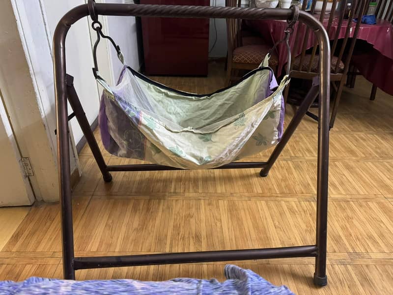Baby Jhoola / Metal Baby Cradle with Stand – Good Condition - Swings ...