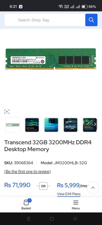 Transcend DDR 4 RAM PC