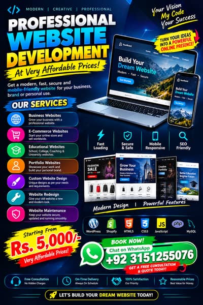 **Professional Website Developer | Modern & Responsive Websites**