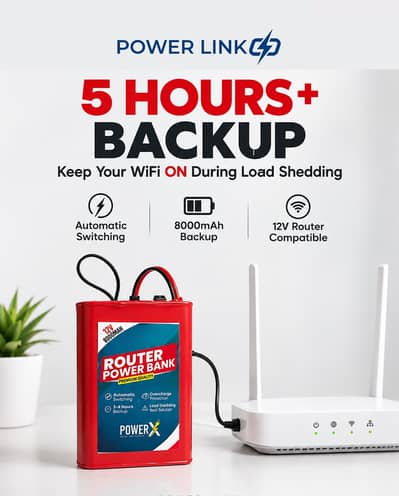 12V WiFi Router Mini UP | 5 Hours+ Backup 5 Months Warranty