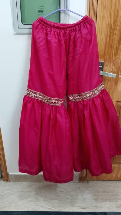 3pc Embalished heavy formal dress with sharara.