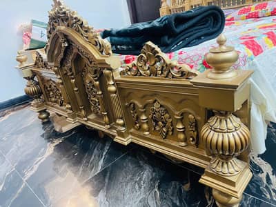 king size bed without Matters with 2 side table  & two coffee chairs