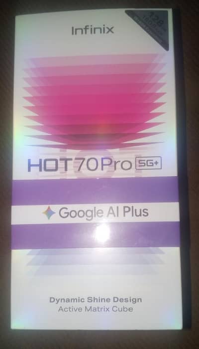 Infinix Hot 70 Pro box pack 8/128 non active