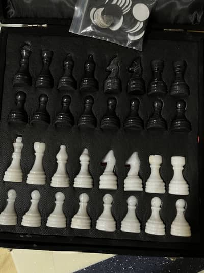Black and Ziyarat Chess Set Size 12x12