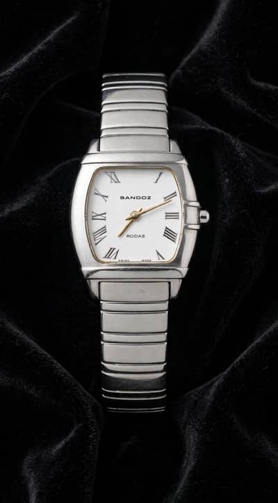 Original Sandoz Rodas Swiss Made Ladies Tonneau  Watch