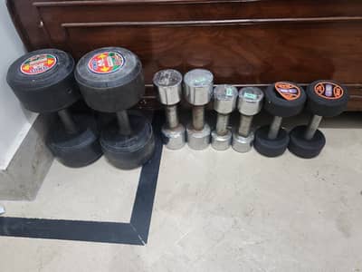 Dumbell set of 10kg, 5kg, 3kg and 2kg