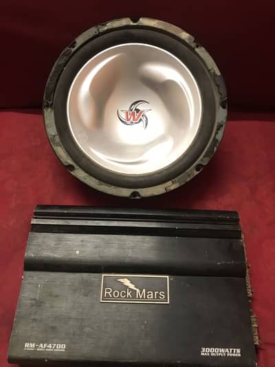 Kenwood woofer Rockmars amp