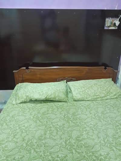 used bed with foam