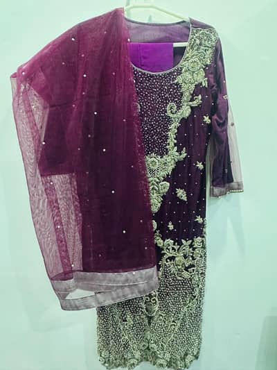Beautiful Purple Magenta Fancy Dress For Sale