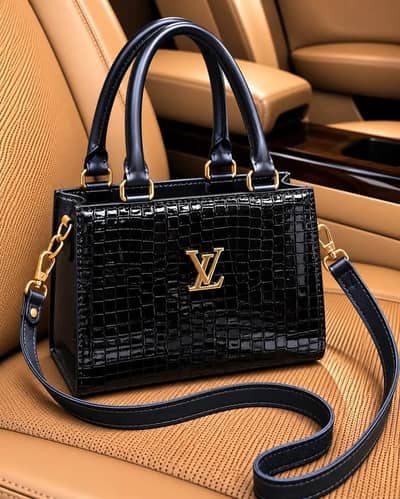 woman's Leather printed Hand Bag
