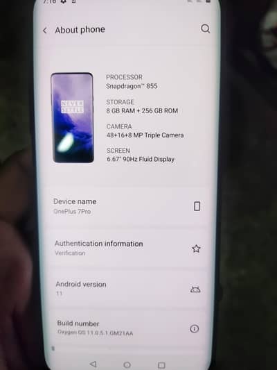 One Plus 7 Pro 8 gb ram 256 gb rom fingerprint working