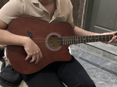 Acoustic Guitar with Built-in Equalizer and Tuner