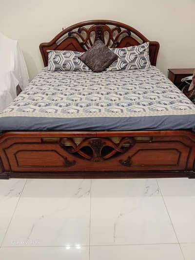 wooden bed