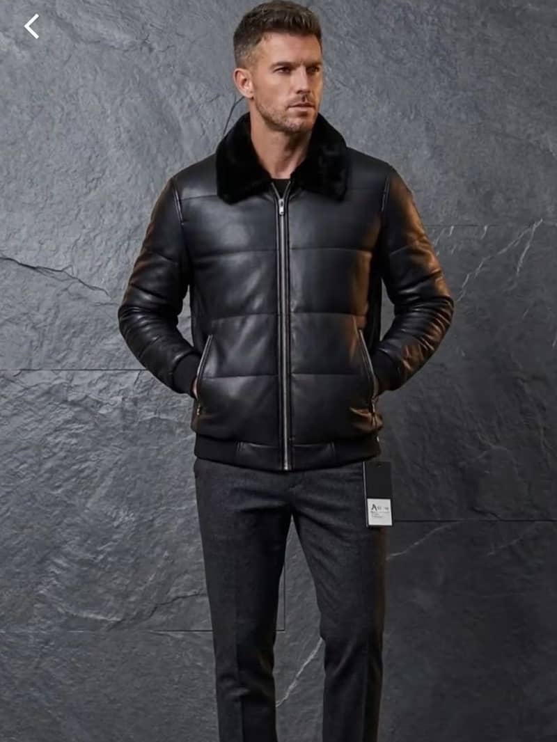 Leather puffer jackets 1