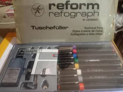 Rare Vintage Reform Refograph Technical Pen Master Set (Made in Ger)