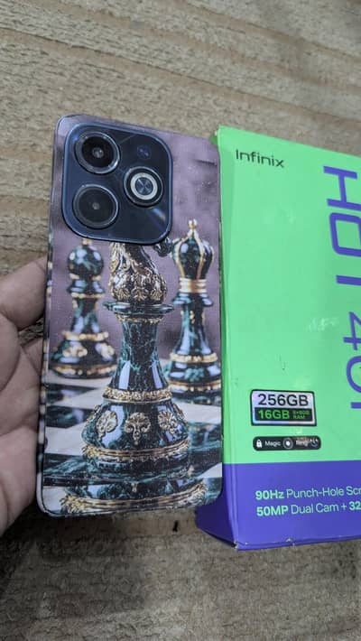 Infinix Hot 40i 16GB Ram 256GB Rom All accessories complete with Box.