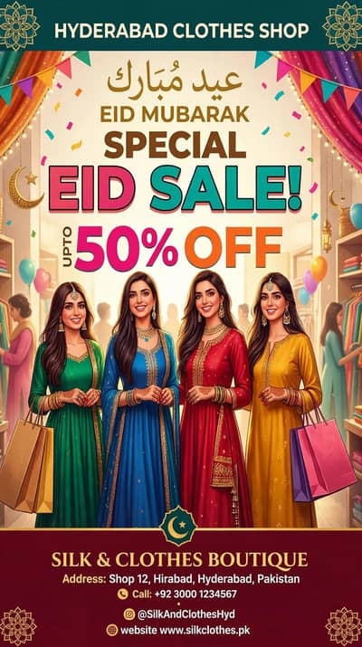 Hyderabad Eid Poster Design Rs 300 - Dukan ke liye