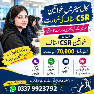 Hiring Female CSR professional call Center | Female Call Center Agents