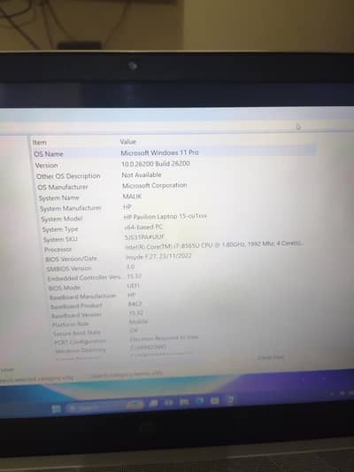 hp pavilion 15 series, core i7, HDD 1tb, m2ssd 128gb