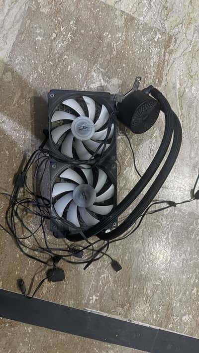 Liquid Cooler AIO RGB DarkFlash DN-240 240mm Used (No Box)
