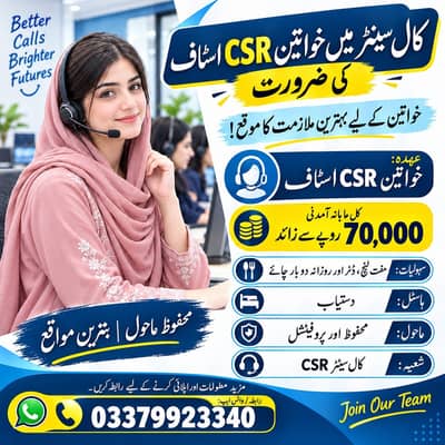 Hiring Female CSR professional call Center | Female Call Center jobs