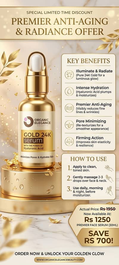 The Ultimate 24K Gold Skincare Guide: Unlock Timeless Glow & Youthful