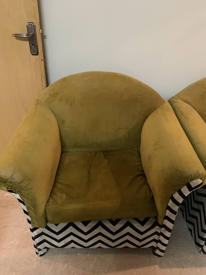 Artistic yellow Sofa set 1