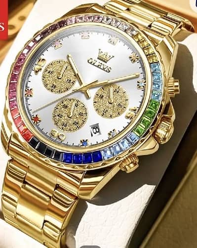 Luxury Quartz Watch Stainless Steel Waterproof