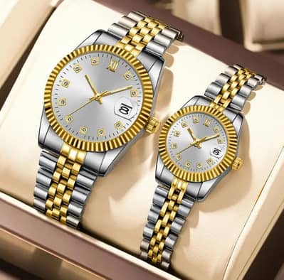 Couple Pair Watch - Date Working - Gift Box