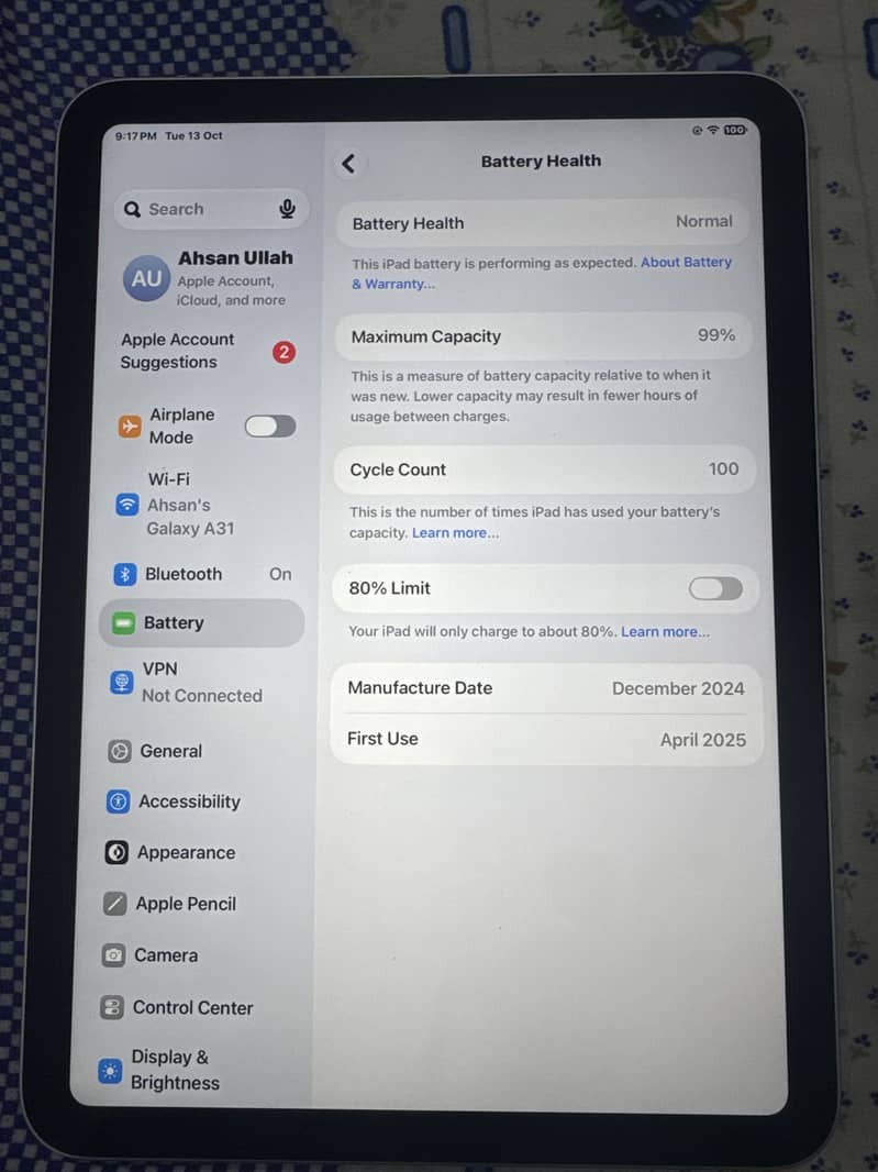 Ipad A16 11Gen 0
