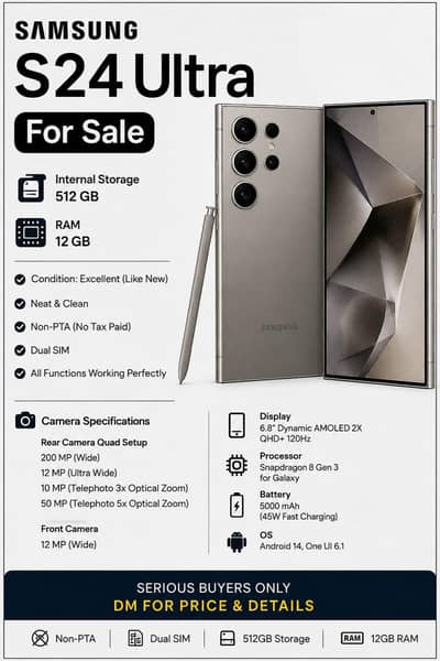 Samsung Mobile S24 Ultra