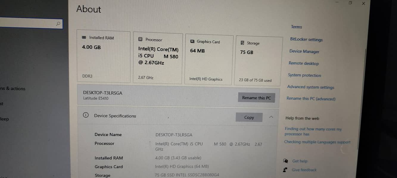 Dell latitude E5410 3