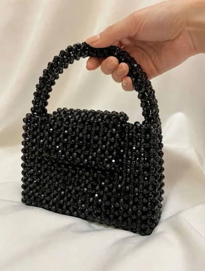 Black Crystal bag for wedding