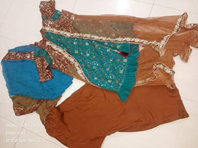 frock Gaown plazo with dupata