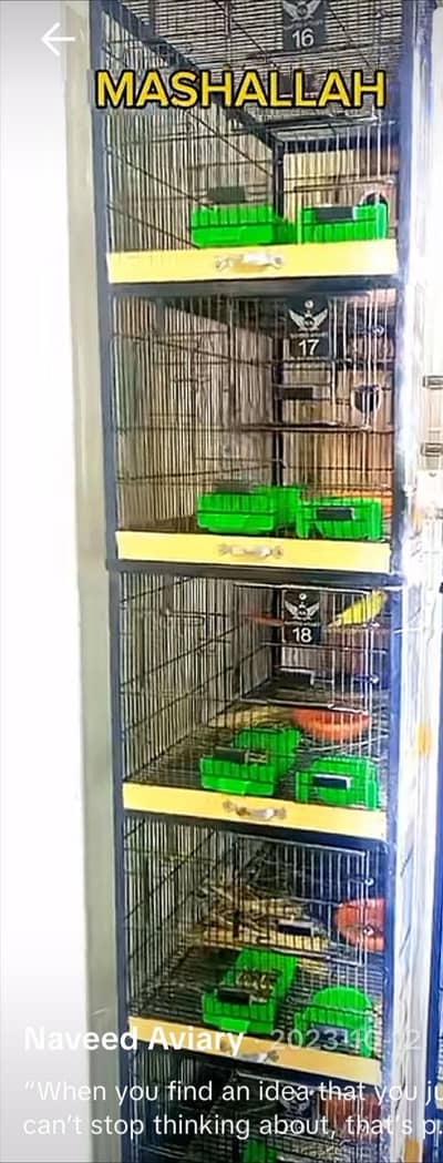 Cages for birds | 5 portion angle cage | premium quality metal wire