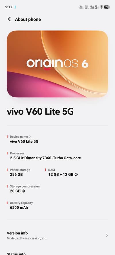 vivo v60 lite 5g