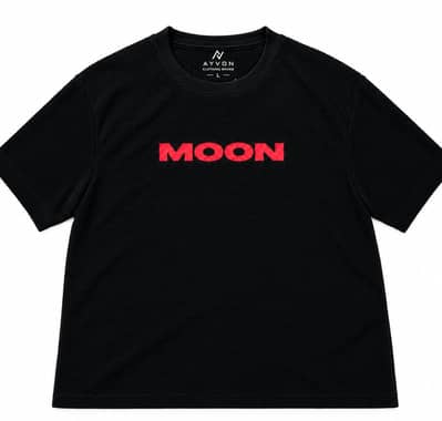 Moon Graphic Drop Shoulder