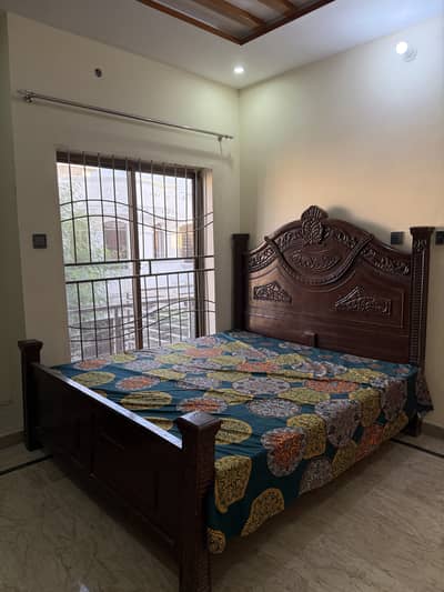 Bed with mattress