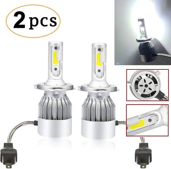 New 2 Pieces C6 H4 Car LED Headlight Bulbs