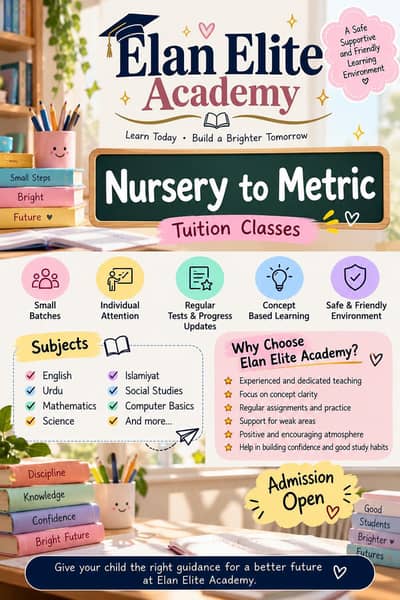 Elan Elite Academy | Tuition Classes from Nursery to Matric
