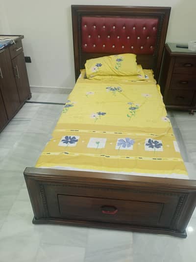 Beautiful Wooden Two Single Bed Set for Sale - Good Condition