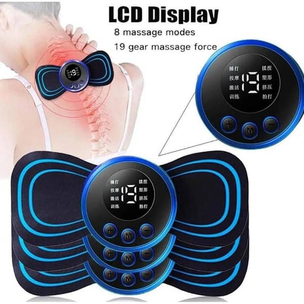 EMS Mini Electric Neck Back Body Massager Cervical Electric Neck Back Massager Muscle Therapy Pressure Pain