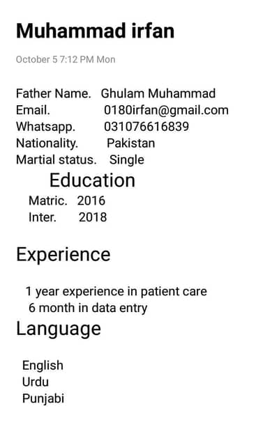 patient care