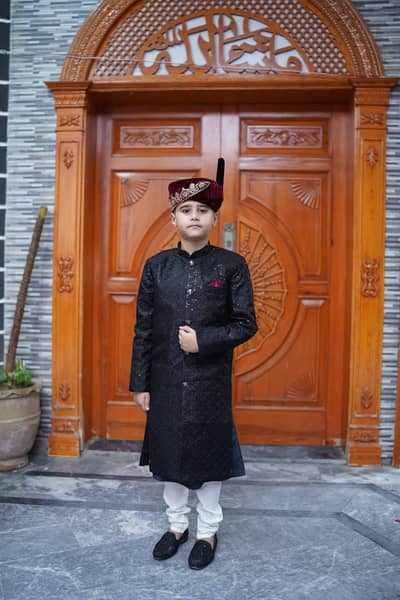 sherwani with kulla and kusaa and also pent coat