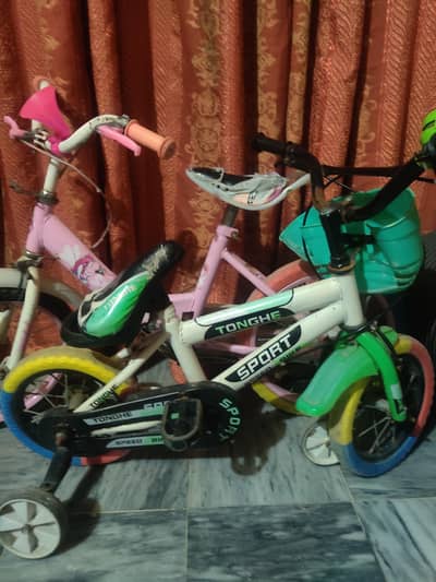 3 children bikes.
