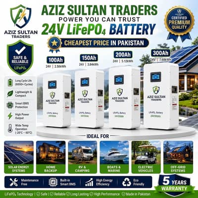 BAttery / 24V LiFePO4 Lithium Battery 100Ah 150Ah 200Ah 300Ah