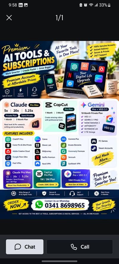 Premium Al Tools Canva Pro, ChatGPT, CapCut, VPNs